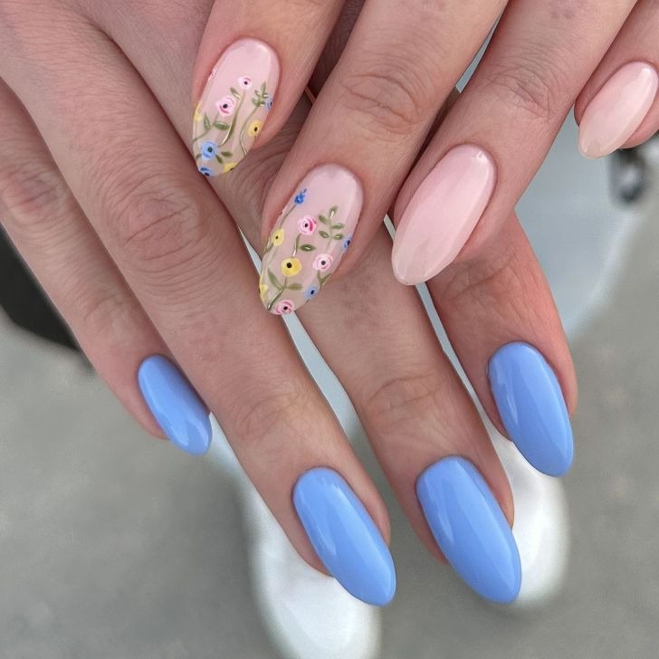 blue nail designs